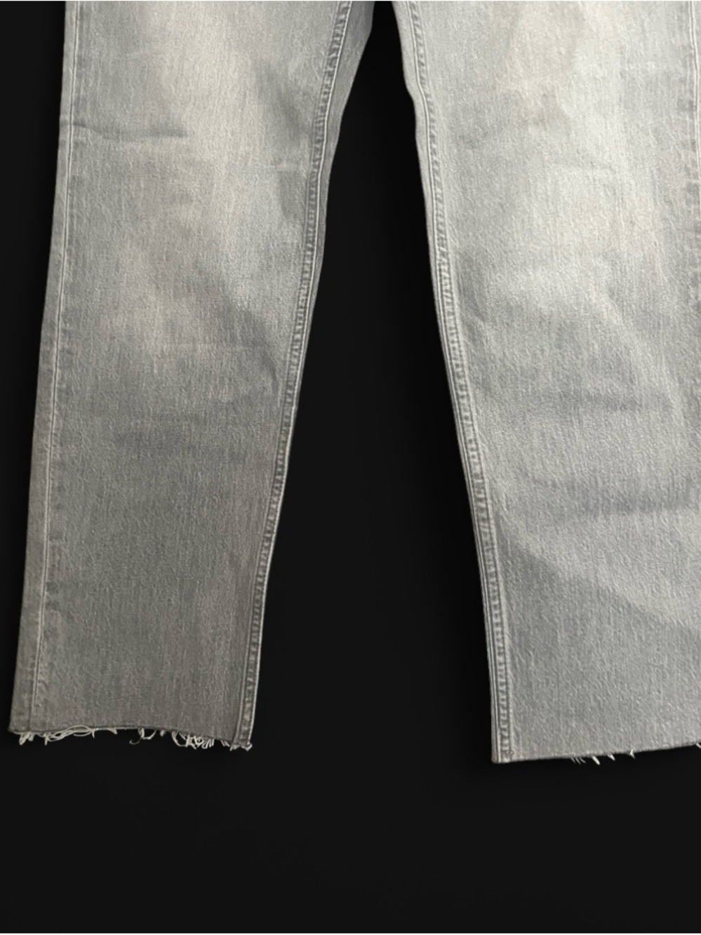 GAP Cheeky Straight High Rise Jeans Minimalist Classic Button Up Gray SZ 8 - Picture 3 of 8